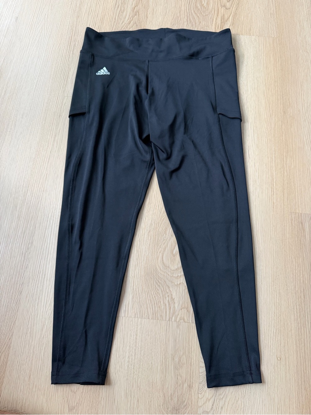 Adidas Leggings Womens Size L Black Athletic Pants Gym Outdoors